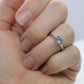 14k Aquamarine ring. Round Aquamarine solitaire ring. Flush set.