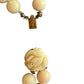 14k Coral Carved Angel Skin Salmon Bead Necklace. Two Strand Peach White Coral