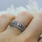 14k Diamond Dome band. Diamond Filigree Intricate Detail Open Cluster ring.