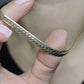 14k Herringbone Chain Necklace 5mm 19in 19.2 grams. Made by ACA Italy