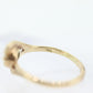 14k Oval Natural Emerald Yellow gold bypass ring. Genuine Natural Emerald Ring.