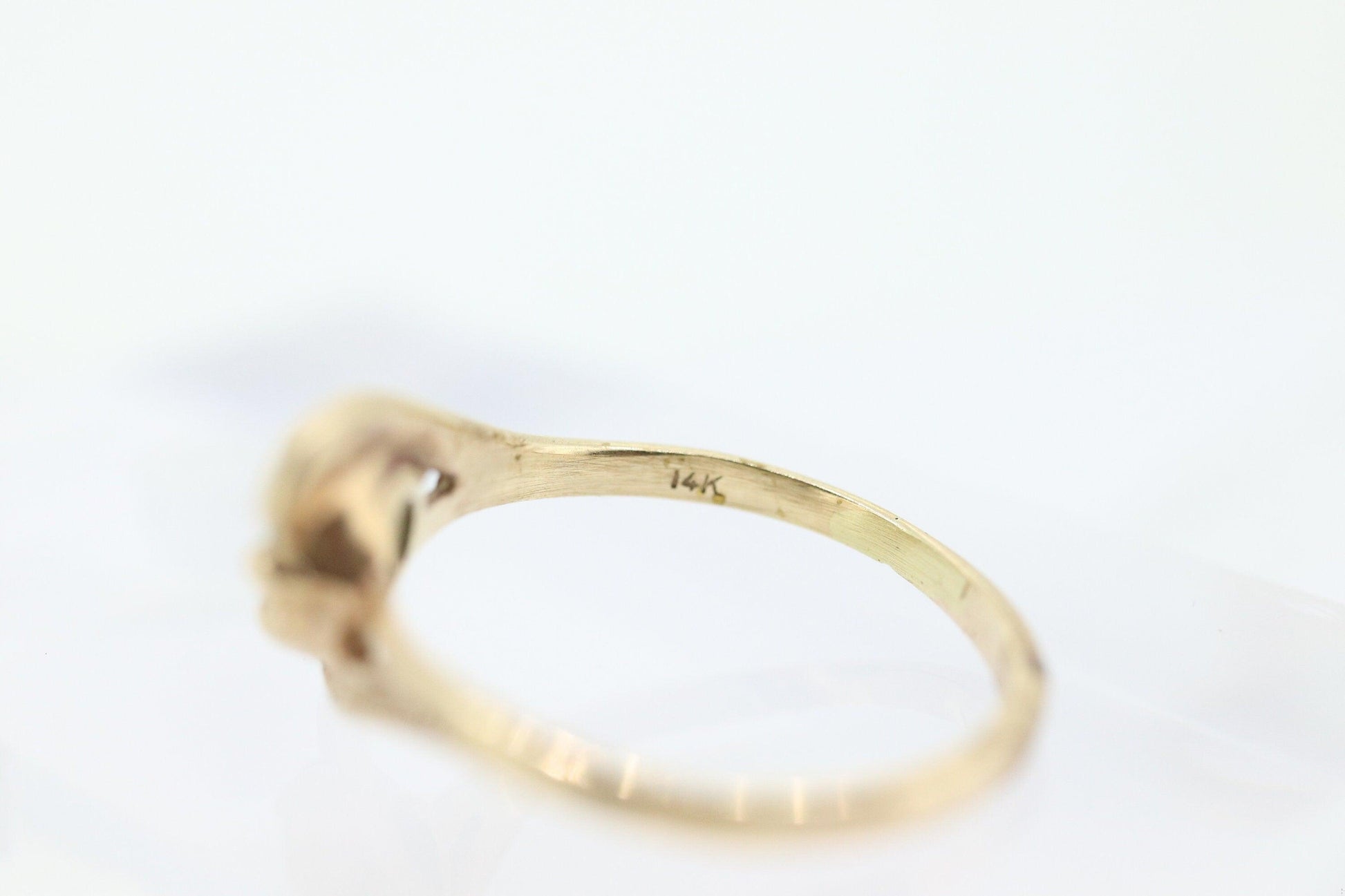 14k Oval Natural Emerald Yellow gold bypass ring. Genuine Natural Emerald Ring.