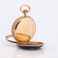 18k Gold Pocket Watch. Antique Blue enamel rose cut diamonds. Fleur de Lis WORKS