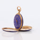 18k Gold Pocket Watch. Antique Blue enamel rose cut diamonds. Fleur de Lis WORKS