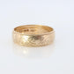 9k Wide Band. 9k / 10k Wide Floral engraved band. Made in London UK England 1994