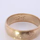 9k Wide Band. 9k / 10k Wide Floral engraved band. Made in London UK England 1994