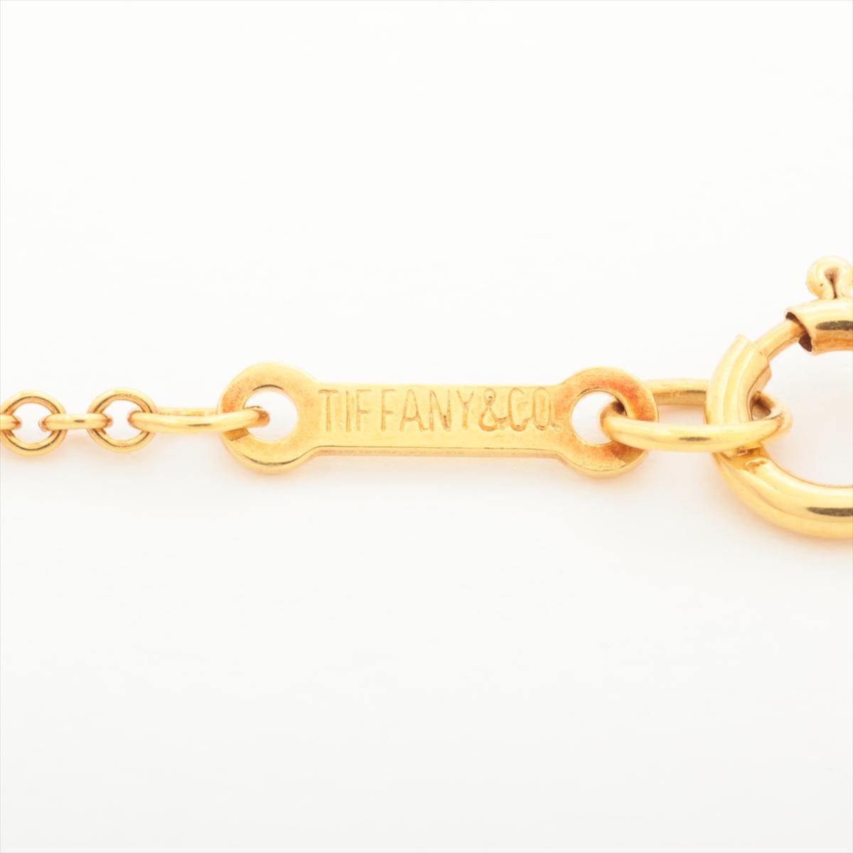 Tiffany & Co. 18k Gold Chain and Bean Pendant Necklace. 750 Yellow Gold Tiffany