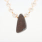 Boulder Opal Pendant. Pearl Necklace with Natural Boulder Opal pendant. Stunning