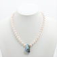 Boulder Opal Pendant. Pearl Necklace with Natural Boulder Opal pendant. Stunning