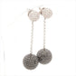 18k Diamond Pave Cluster Earrings. Black Diamond Disco Balls dangle earrings.