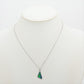 Black Opal Diamond Pendant. PT900 Platinum Opal Diamond Dangle Pendant Necklace.