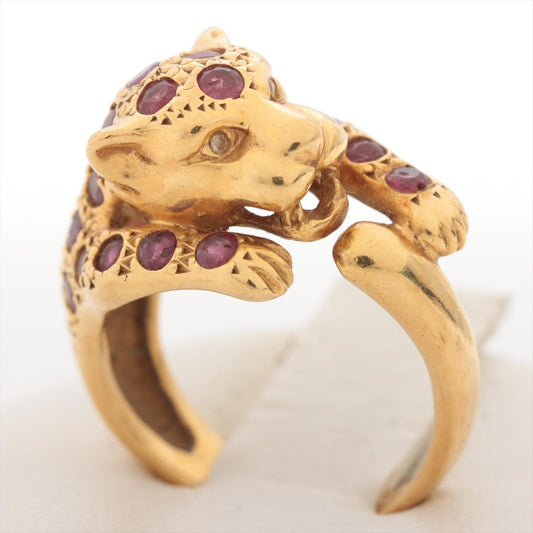 18k Panther Leopard Jaguar Cheetah Ruby ring. Encrusted Rubies Ready to Pouce