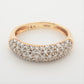 14k Diamond PAVE Bombe ring 14k Yellow Gold Diamond Bombe Pave Encrusted band