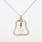 Mikimoto Pendant Sterling Silver and 18k Gold Mikimoto Ruby Pearl Necklace