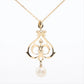 Mikimoto Pendant. 14k Gold Mikimoto Lavaliere Lavalier Dangle Pearl Necklace.
