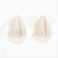 Large Mabe Pearl Earrings. 14k White Gold Clip On Un pierced Drop Pear MABE