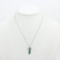 Boulder Opal Sapphire Pendant. 18k White Gold Opal Diamond Sapphire Necklace.