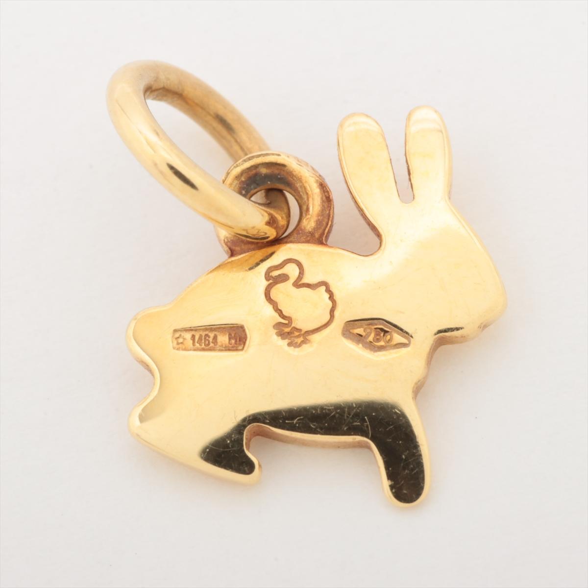 18k POMELATTO Charm. 18k DODO Bunny Pendant Bracelet Charm.