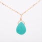 10k Multi-Color Gem Necklace. Candy Quartz and Amazonite Dangle Necklace.