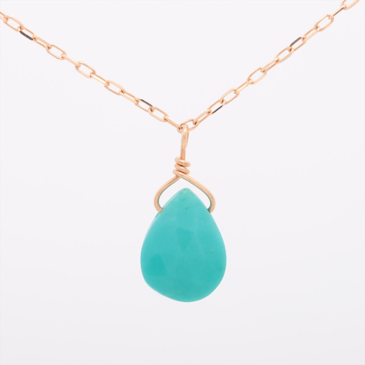 10k Multi-Color Gem Necklace. Candy Quartz and Amazonite Dangle Necklace.