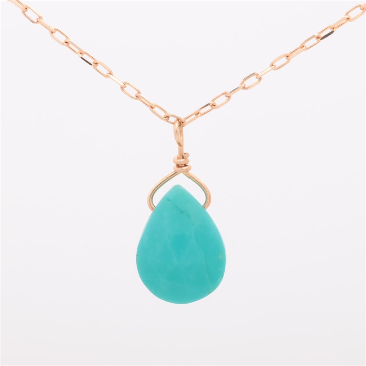 10k Multi-Color Gem Necklace. Candy Quartz and Amazonite Dangle Necklace.