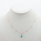 10k Multi-Color Gem Necklace. Candy Quartz and Amazonite Dangle Necklace.