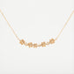 10k Yellow Gold Blooming Flower Bar Pendant Necklace