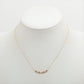 10k Yellow Gold Blooming Flower Bar Pendant Necklace