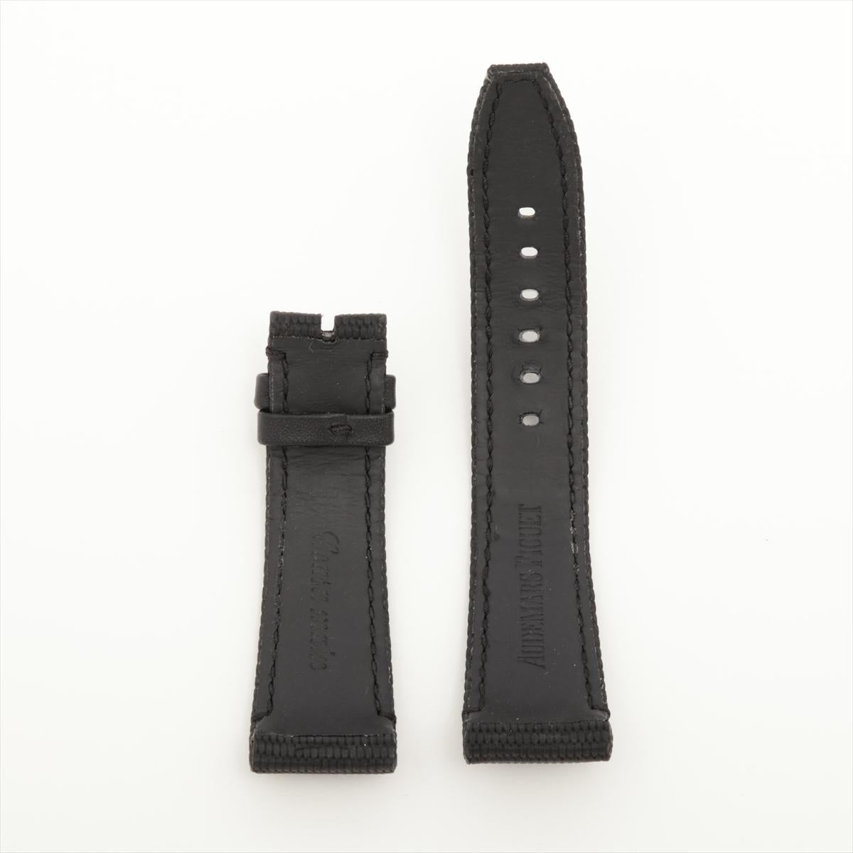 22mm x 18mm Audemars Piquet CODE Black Nylon Leather Watch band.