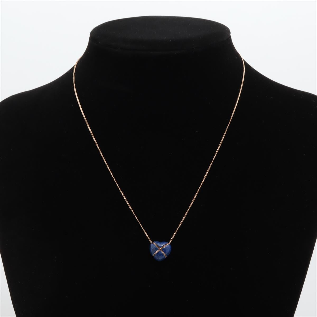 Tiffany and Co Heart Pendant 14k Tiffany Elsa Peretti Lapis Lazuli Necklace