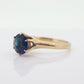 Antique Allsopp Brothers ring. 10k Blue SAPPHIRE victorian prong set.