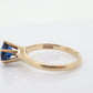 Antique Allsopp Brothers ring. 10k Blue SAPPHIRE victorian prong set.