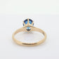 Antique Allsopp Brothers ring. 10k Blue SAPPHIRE victorian prong set.