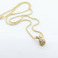 Antique Diamond solitaire pendant Buttercup setting. 14k Gold OLD Mine Diamond