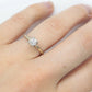 Art Deco Diamond ring. 14k Yellow and White Gold Square table.