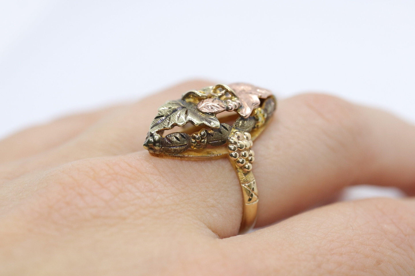 Black Hills Gold Ring. 10k Multi-Tone Black Hills Gold Statement Ring.