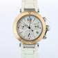 Vintage Cartier PASHA 38mm 3129 Chronograph. Rare White Dial W3140004.