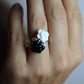 Chanel Camelia Ring. Genuine CHANEL 18k 750 Camelia Onyx Chalcedony Ring.
