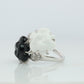 Chanel Camelia Ring. Genuine CHANEL 18k 750 Camelia Onyx Chalcedony Ring.
