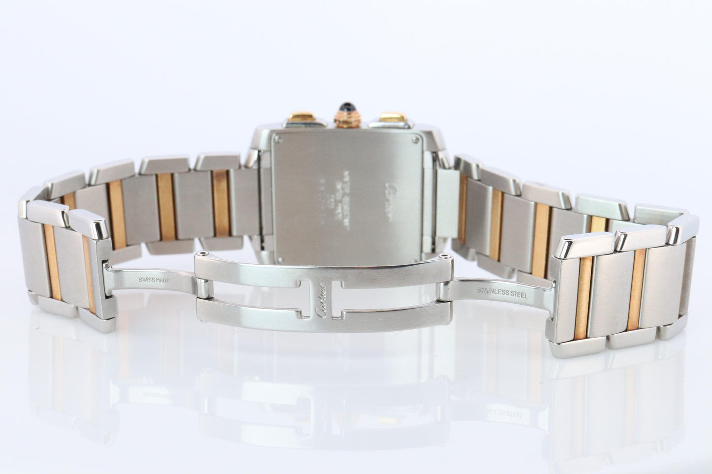 Vintage Cartier Tank Francaise Chronoflex Watch. Cartier 2303 Stainless Steel