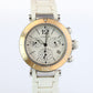 Vintage Cartier PASHA 38mm 3129 Chronograph. Rare White Dial W3140004.