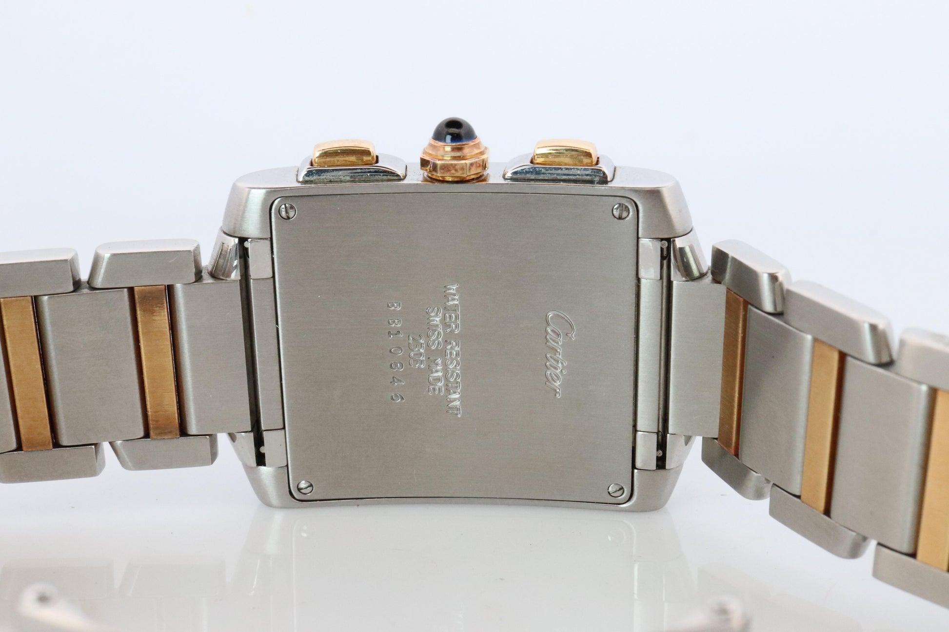 Vintage Cartier Tank Francaise Chronoflex Watch. Cartier 2303 Stainless Steel