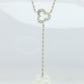 Chanel Camelia Necklace. Genuine CHANEL 18k 750 Camelia Chalcedony Drop Pendant.