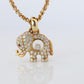 18k Chopard Happy Diamond Elephant Pendant. So Happy Chopard Necklace