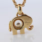 18k Chopard Happy Diamond Elephant Pendant. So Happy Chopard Necklace
