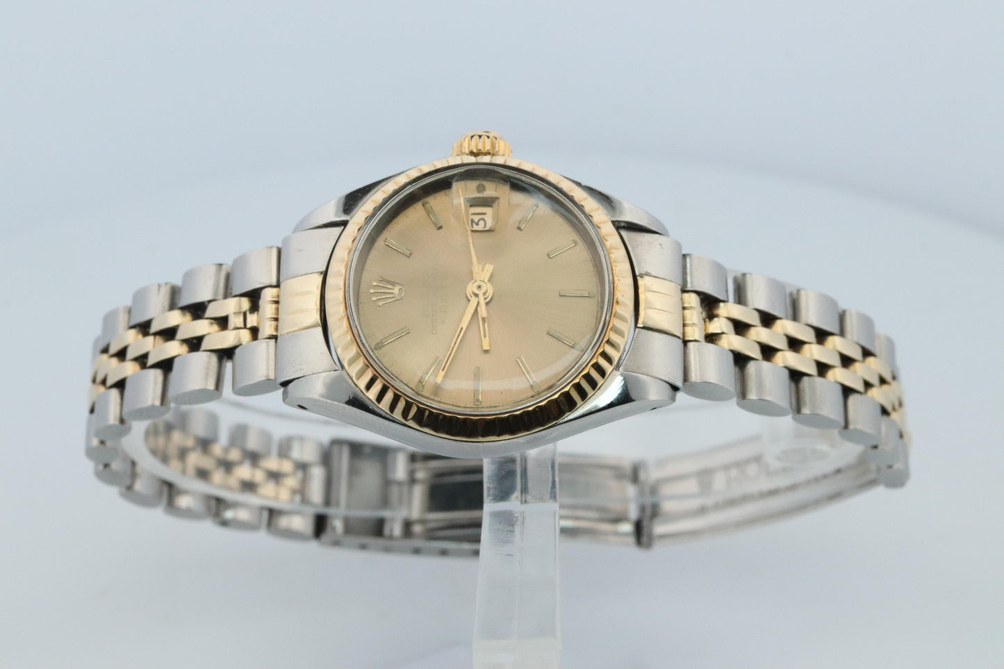 Genuine Rolex 6917 Oyster Perpetual Date Watch. Ladies ROLEX 14k Multi tone