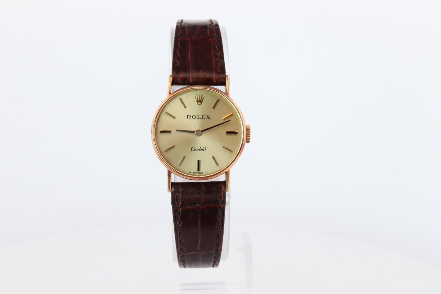 Genuine Rolex Orchid Watch. 18k YG Ladies Rolex 2671 Mechanical Windup Watch.