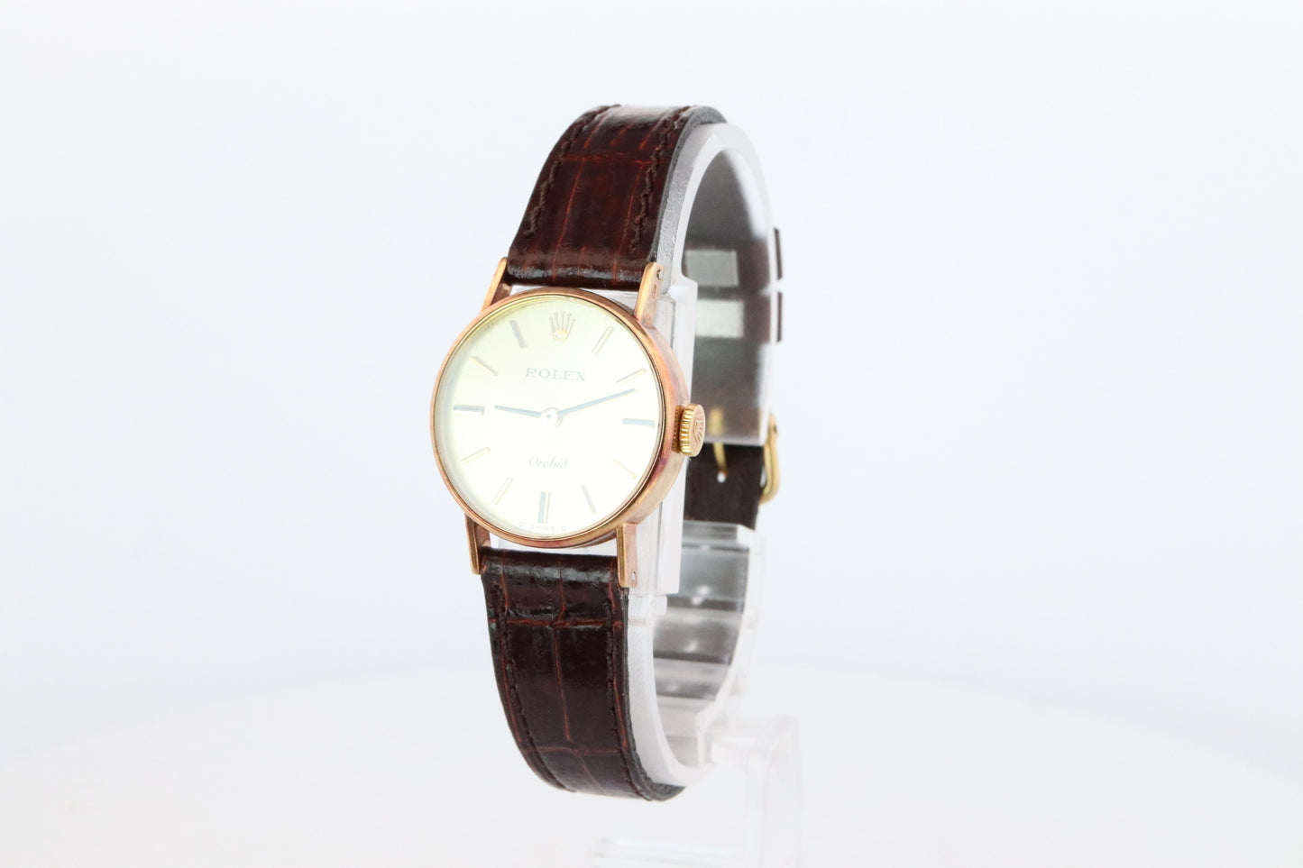 Genuine Rolex Orchid Watch. 18k YG Ladies Rolex 2671 Mechanical Windup Watch.