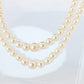 Mikimoto Necklace. Vintage 18k Gold Mikimoto Pearl Double Strand Necklace.