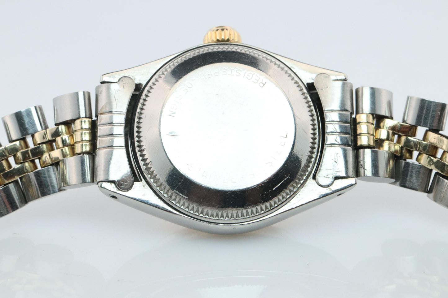 Genuine Rolex 6917 Oyster Perpetual Date Watch. Ladies ROLEX 14k Multi tone